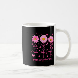 Faith Hope Love Pink Ribbon Breast Cancer Awarenes Coffee Mug