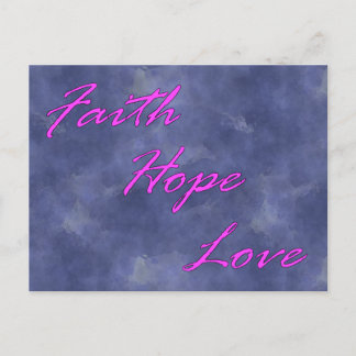 Faith, Hope, Love Postcard