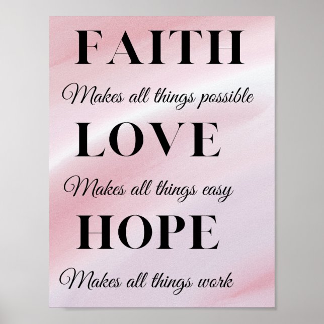 Faith, Hope, Love Poster (Front)