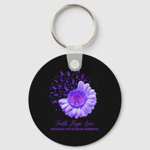 Faith Hope Love Pulmonary Hypertension Awareness Key Ring