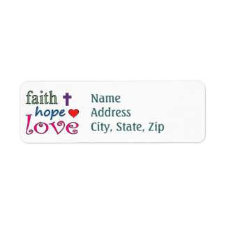 Faith Hope Love Return Address Label