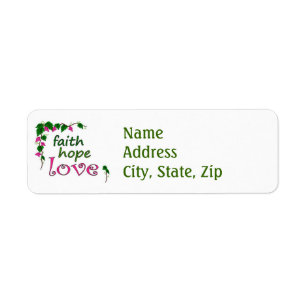 Faith Hope Love Return Address Label