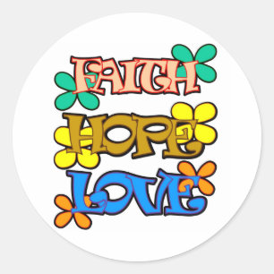 faith hope love rev 2 classic round sticker
