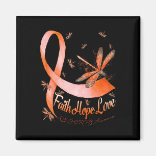 Faith Hope Love Rsd Crps Awareness Dragonfly  Magnet