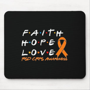 Faith Hope Love Rsd Crps Awareness Mouse Pad