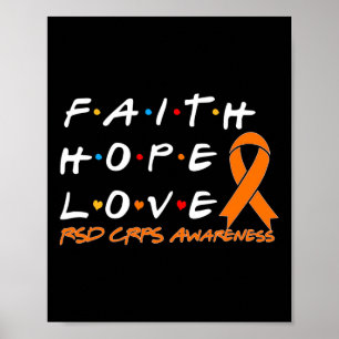 Faith Hope Love Rsd Crps Awareness Poster