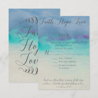 Faith Hope Love RSVP Reply Card