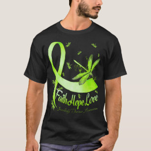 Faith Hope Love Sandhoff Disease Awareness Dragonf T-Shirt