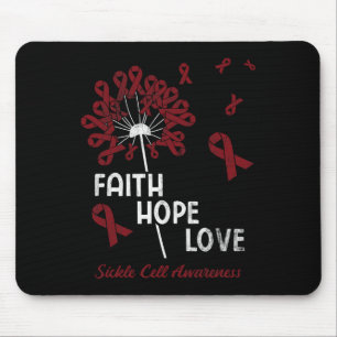Faith Hope Love Sickle Cell Awareness Mouse Pad