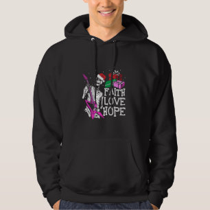 Faith Hope Love Skeleton Playing Guitar Cool Chris Hoodie