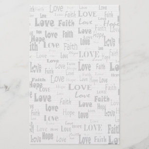 Faith Hope Love Stationery