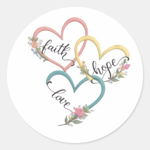 Faith Hope Love Sticker Design