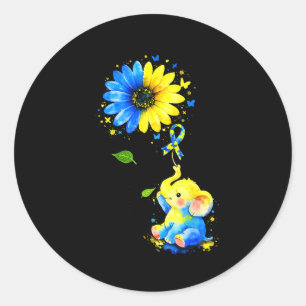 Faith hope love t21 down syndrome awareness classic round sticker
