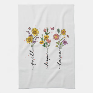 Faith-Hope-Love Tea Towel