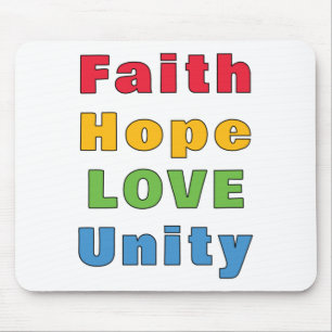 Faith Hope Love Unity Mouse Pad