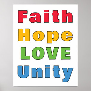 Faith Hope Love Unity      Poster