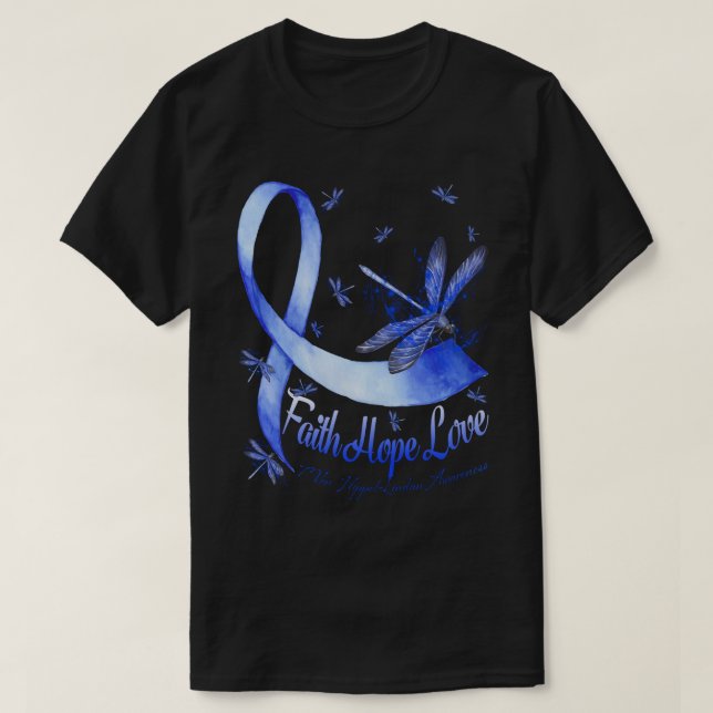 Faith Hope Love Von Hippel-Lindau Awareness Dragon T-Shirt (Design Front)