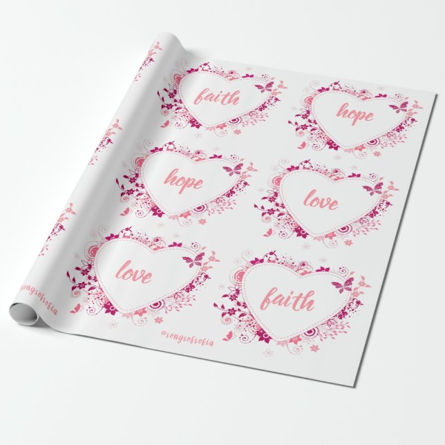 Faith, hope & love Wrapping Paper (Unrolled)