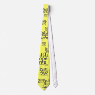 Faith Hope Love Yellow Tie