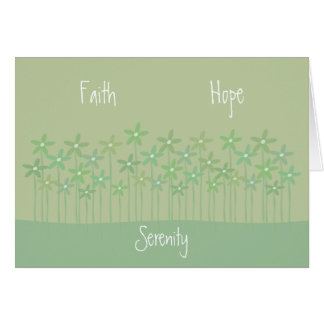 Faith Hope Serenity garden card