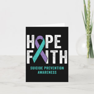 Faith Hope Suicide Prevention Awareness Purple And Card