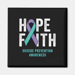 Faith Hope Suicide Prevention Awareness Purple And Magnet