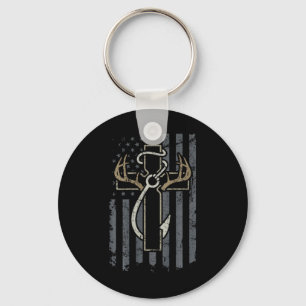 Faith Hunting Fishing - Christian Hunter Fisherman Key Ring