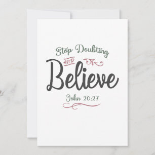 Faith Ignited - Stop Doubting and Believe Design Thank You Card