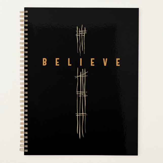 Faith in Action 'Cross Believe' Christian Design Planner (Front)