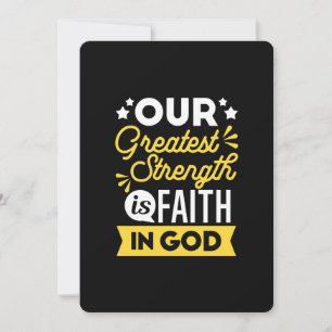 Faith in God – Our Greatest Strength Quote Holiday Card