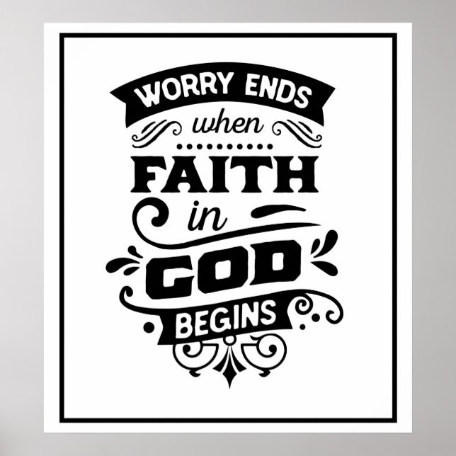 Faith in God Quote Poster (Front)