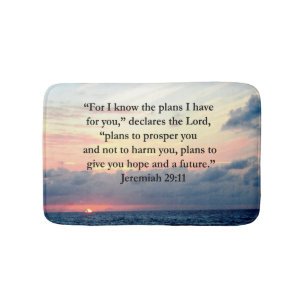 FAITH IN JEREMIAH 29:11 SUNRISE VERSE BATH MAT