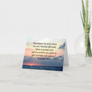 FAITH IN JEREMIAH 29:11 SUNRISE VERSE CARD
