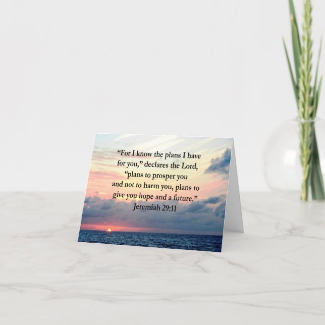 FAITH IN JEREMIAH 29:11 SUNRISE VERSE CARD (Front)