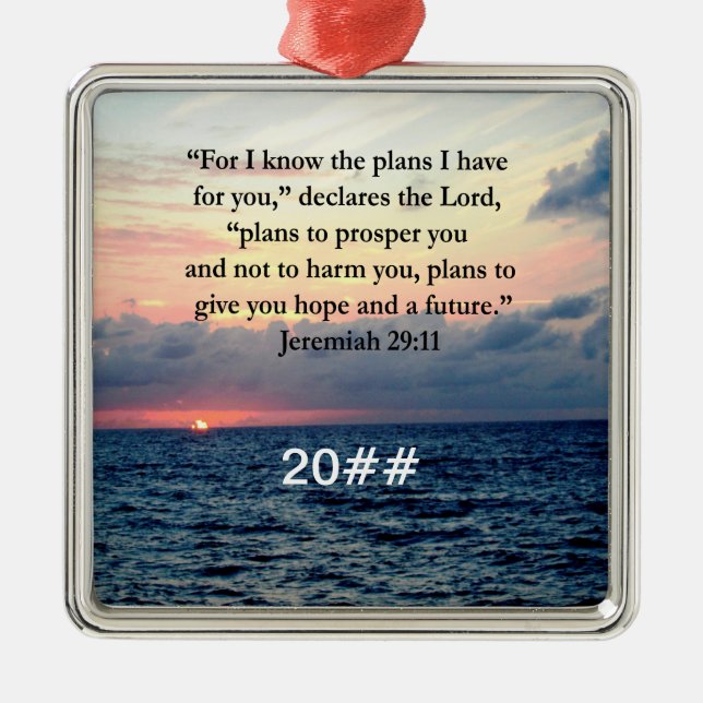 FAITH IN JEREMIAH 29:11 SUNRISE VERSE METAL ORNAMENT (Front)
