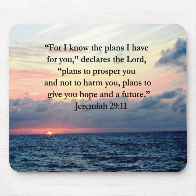 FAITH IN JEREMIAH 29:11 SUNRISE VERSE MOUSE PAD (Front)