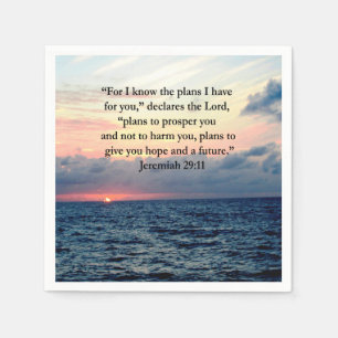 FAITH IN JEREMIAH 29:11 SUNRISE VERSE NAPKIN