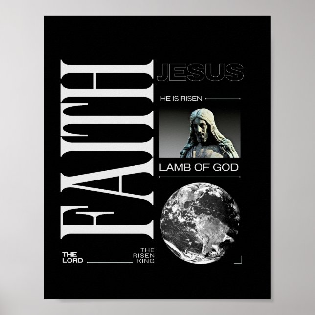 Faith in Jesus, Lamb of God Art Poster (Front)