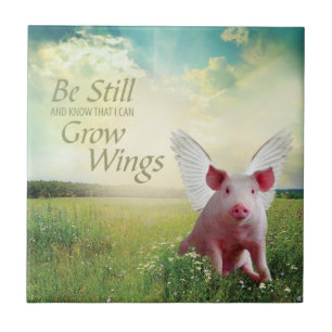 Faith In Pigs Ceramic Tile