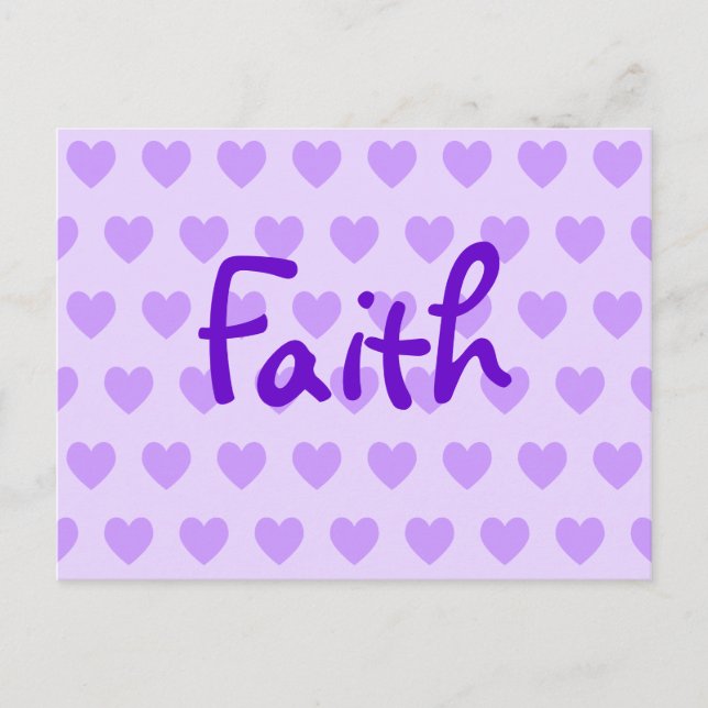 Faith in Purple Postcard (Front)