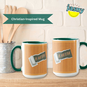 Faith Inspirational Christian Scripture Two-Toned  Mug