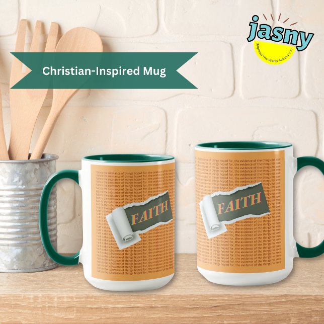 Faith Inspirational Christian Scripture Two-Toned  Mug (Creator Uploaded)