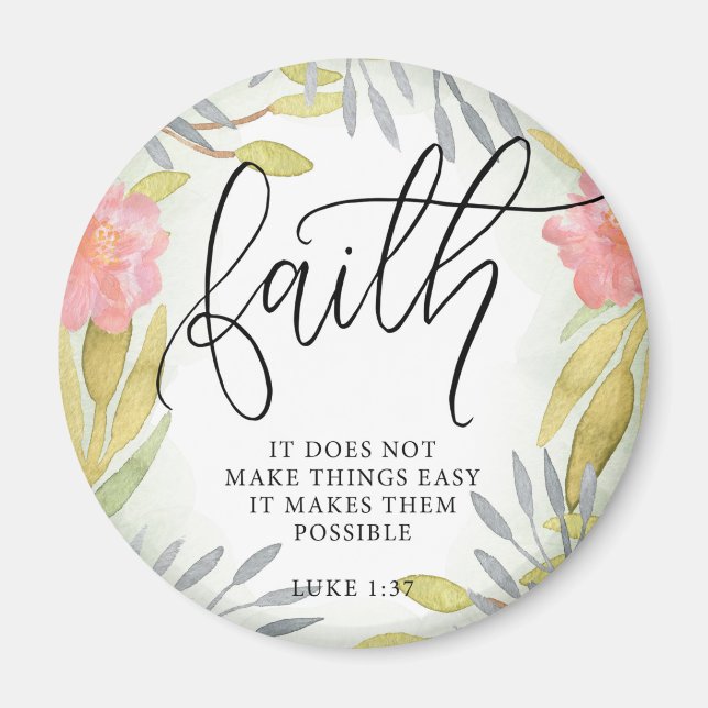 Faith Inspirational Gift Magnet (Front)