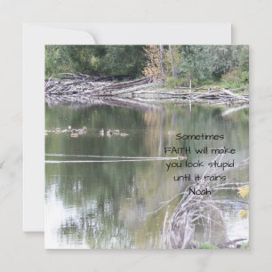 Faith Inspirational Humour Quote Bible Christian  Card