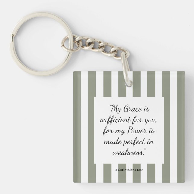 Faith-Inspired Bible Verse Key Ring (Front)