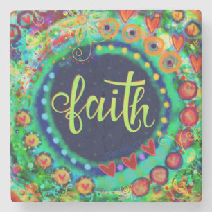 “Faith” Inspirivity Stone Coaster