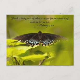 Faith is being sure of what we hope f... postcard