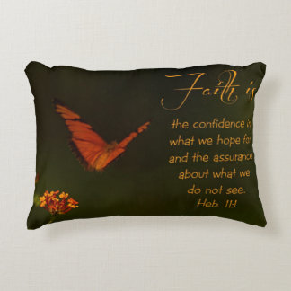Faith is...Inspirational Scripture Decorative Cushion
