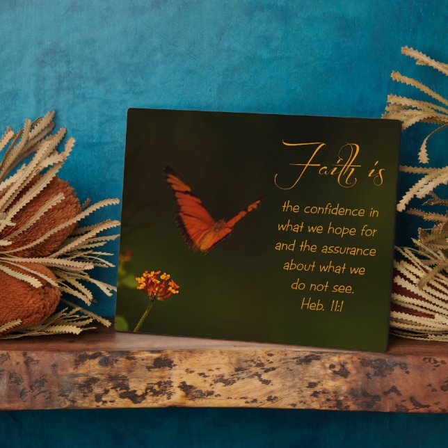 Faith is...Inspirational Scripture Plaque (Side)
