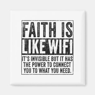 Faith Is Like Wifi God Jesus Religious Christian F Magnet